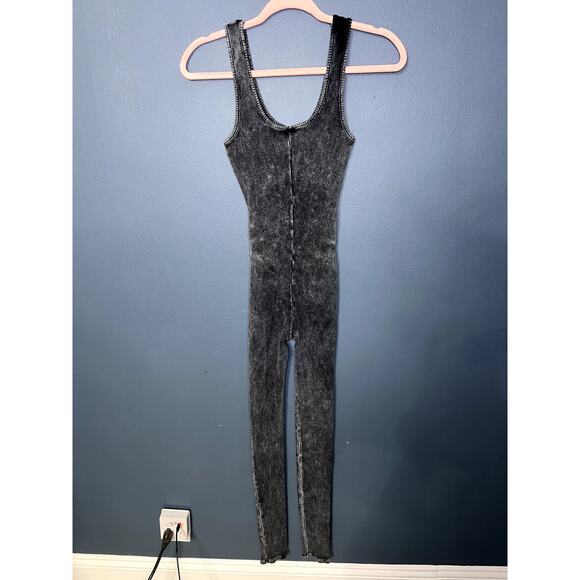 J. Our Dark Wash Body Suit Women's Size Large Grunge Figure Flattering Jumpsuit - Picture 2 of 8